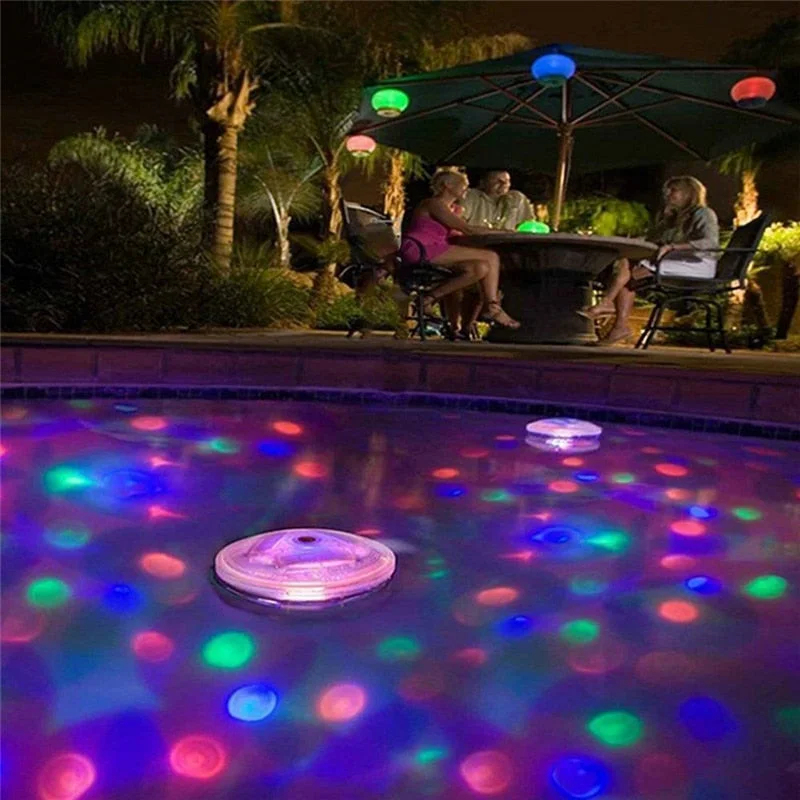 Underwater LED Disco Light Pool light Floating Glow Show Swimming Pool Hot Tub Spa Lamp lumiere disco piscine