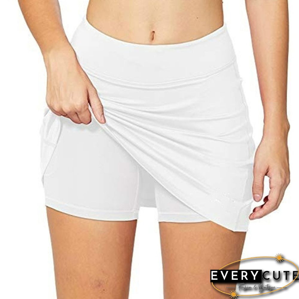 Summer Fashion Women's Active Athletic Skort Skirt With Pockets For Running Tennis Workout