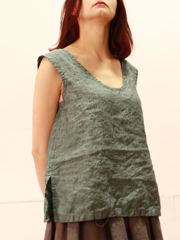 Solid Color Sleeveless Vest hjn Shicloths