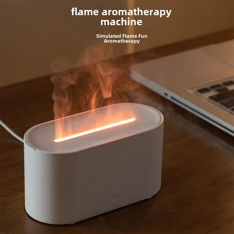 Explosions Portable Home Bedroom Office Air Purification And Humidification Colorful Gradient Light Flame Aromatherapy Machine
