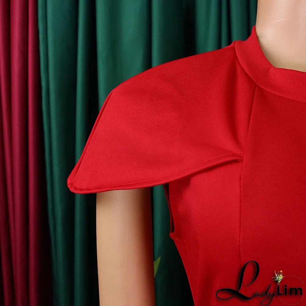 Ladies Africa Summer Elegant Short Sleeve Bodycon Dress