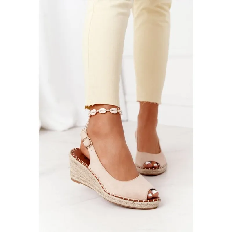 2021 Summer Women Sandals Leather Peep Toe Buckle Wedge Sandals for Women Casual Comfortable Platform Females Mid Heel Sandals