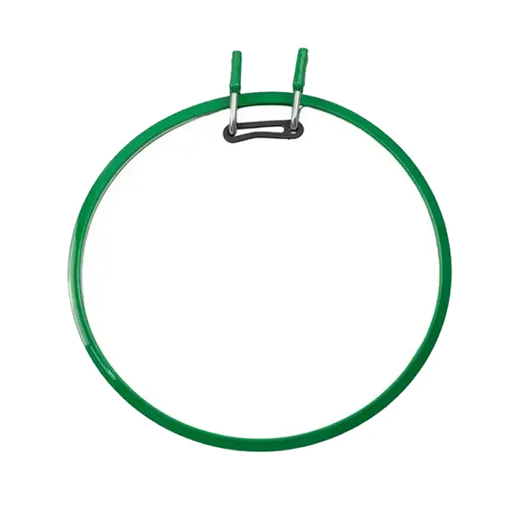 Round Cross Stitch Hoop Ring Plastic Embroidery Hoop Embroidery Circle (Green)