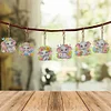 >SALE<6Pcs Acrylic Double Sided Elephant Diamond Painting Keychain for Bag Decor