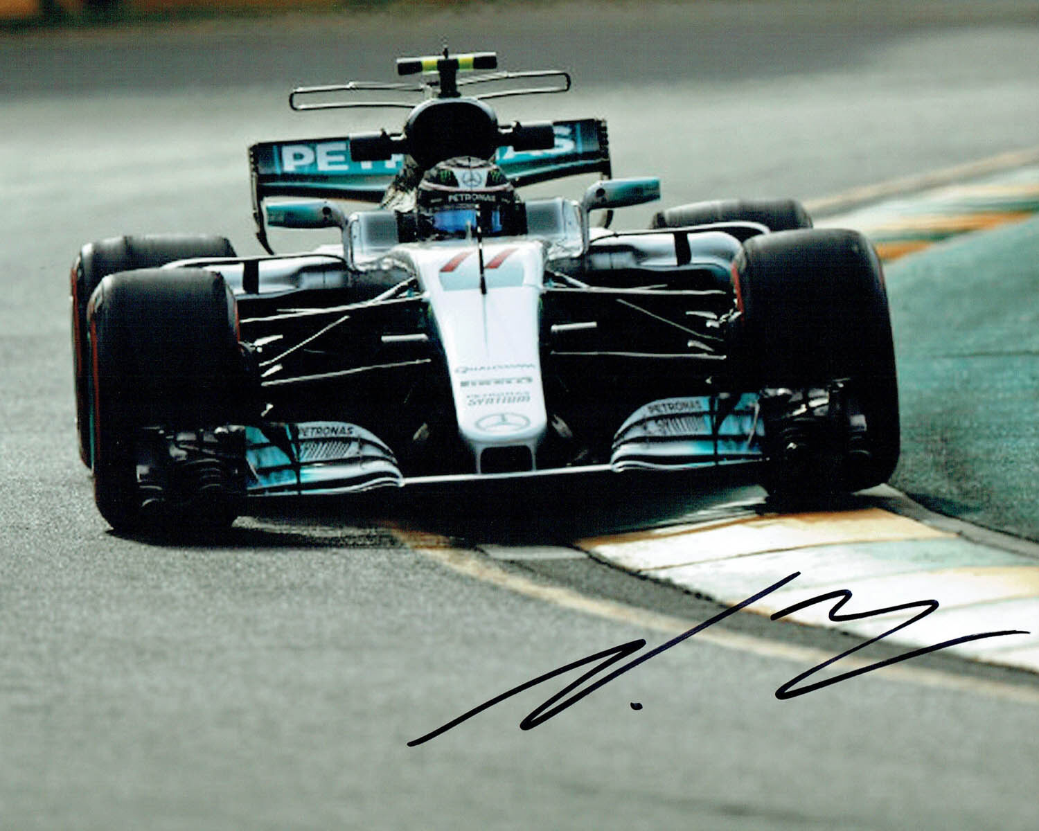 Valtteri BOTTAS SIGNED Mercedes Formula 1 Autograph 10x8 Race Photo Poster painting AFTAL COA