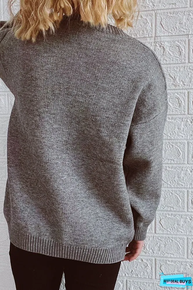 Clown Smile Knit Pullover Sweaters Winter Outfits