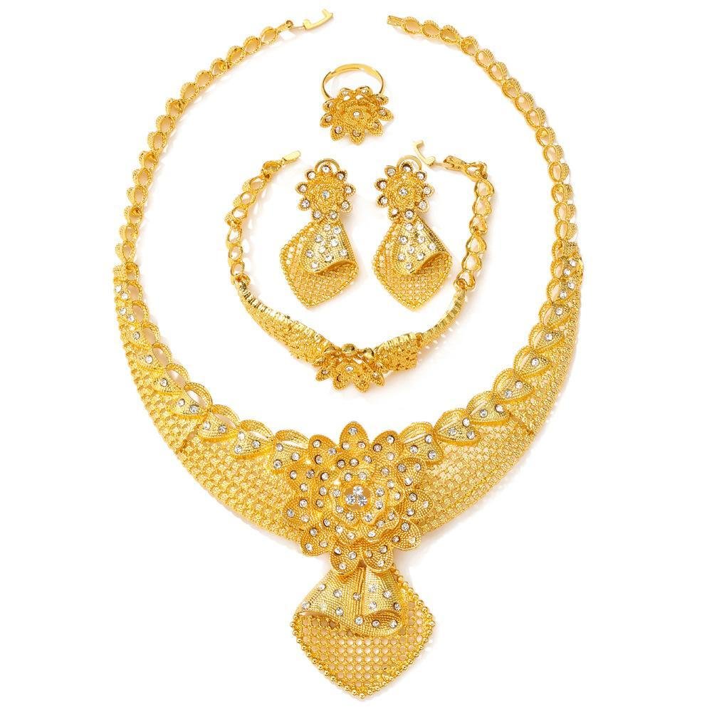 Four-piece women Dubai jewelry set-zachics