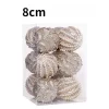 12PCS Christmas Tree 8CM Cream Champagne Decor Balls