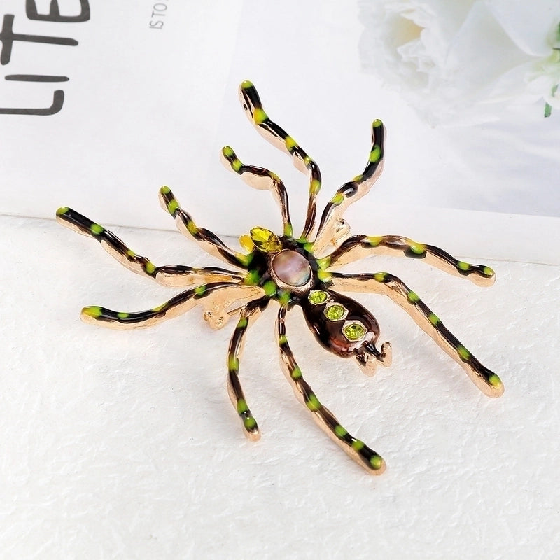Fashion Pin Spider Alloy Inlay Rhinestones Women’S Brooches