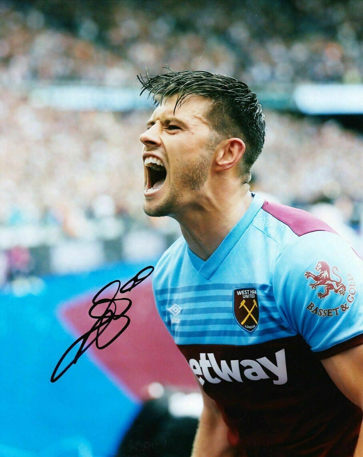 Aaron Cresswell SIGNED 10X8 Photo Poster painting West Ham United Genuine Signature AFTAL COA (A