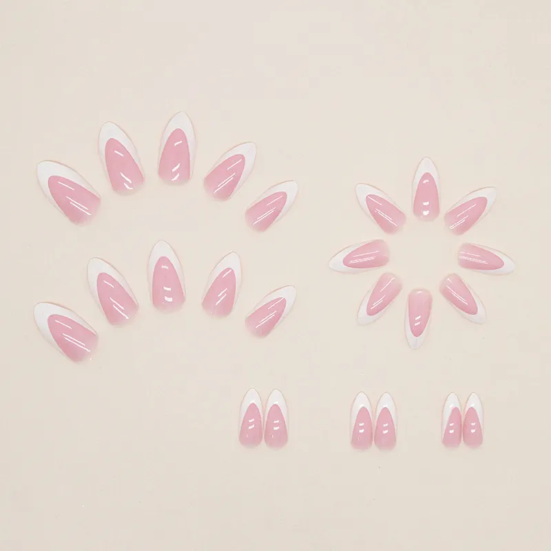 Churchf Churchf Pure Desire White French Almond Nail Ins Wind Fashion Versatile But Timely Wear A Finished Products