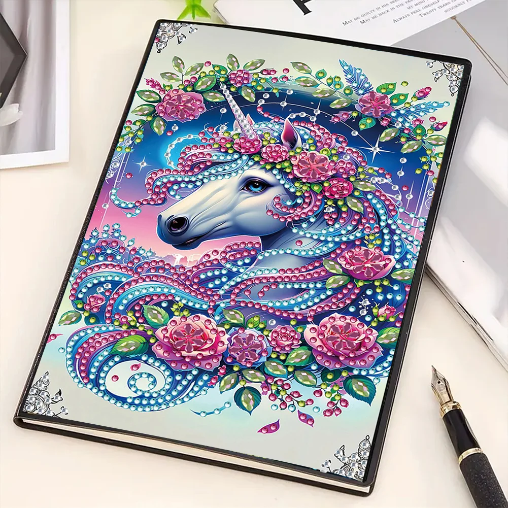 50-Page A5 Horse Diamond Painting Notebook for Adult Holiday Birthday Gift