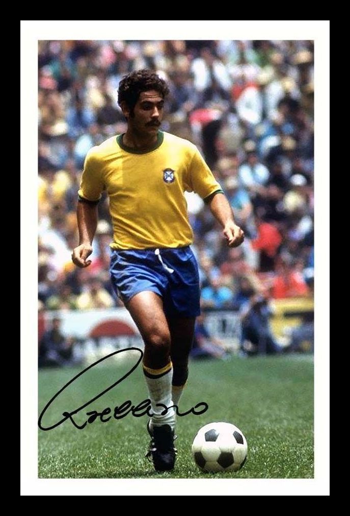 Roberto Rivellino - Brazil Autograph Signed & Framed Photo Poster painting