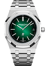 Silver 904L Steel Smoked Green Dial - Watch - 39mm