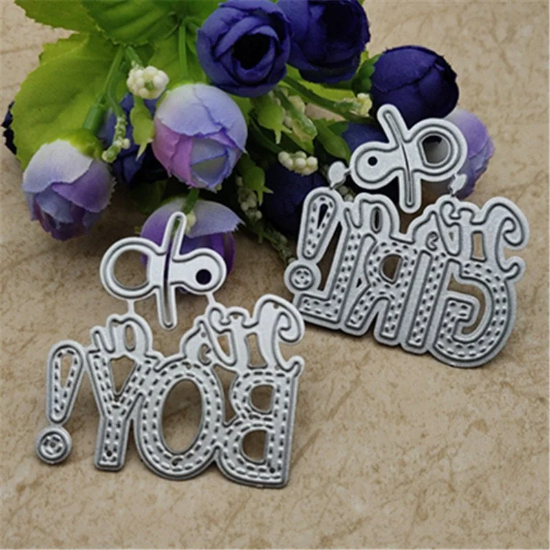 Baby Boy and Baby GIRL Metal cutting dies frame craft cutting die embossing stencil for handmade Paper card making scrapbooking
