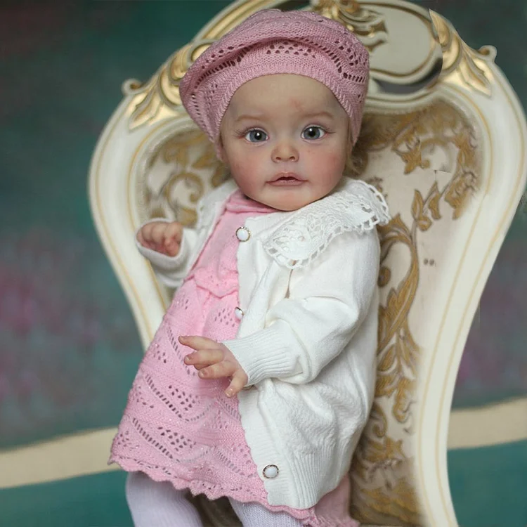 [Heartbeat💖 & Sound🔊]17" & 22" Baby Reborn Toddler Doll Real Lifelike Handcrafted Reborn Baby Girl Doll Toy with Gift Set Named Alinyo Rebornartdoll® RSAW-Rebornartdoll®