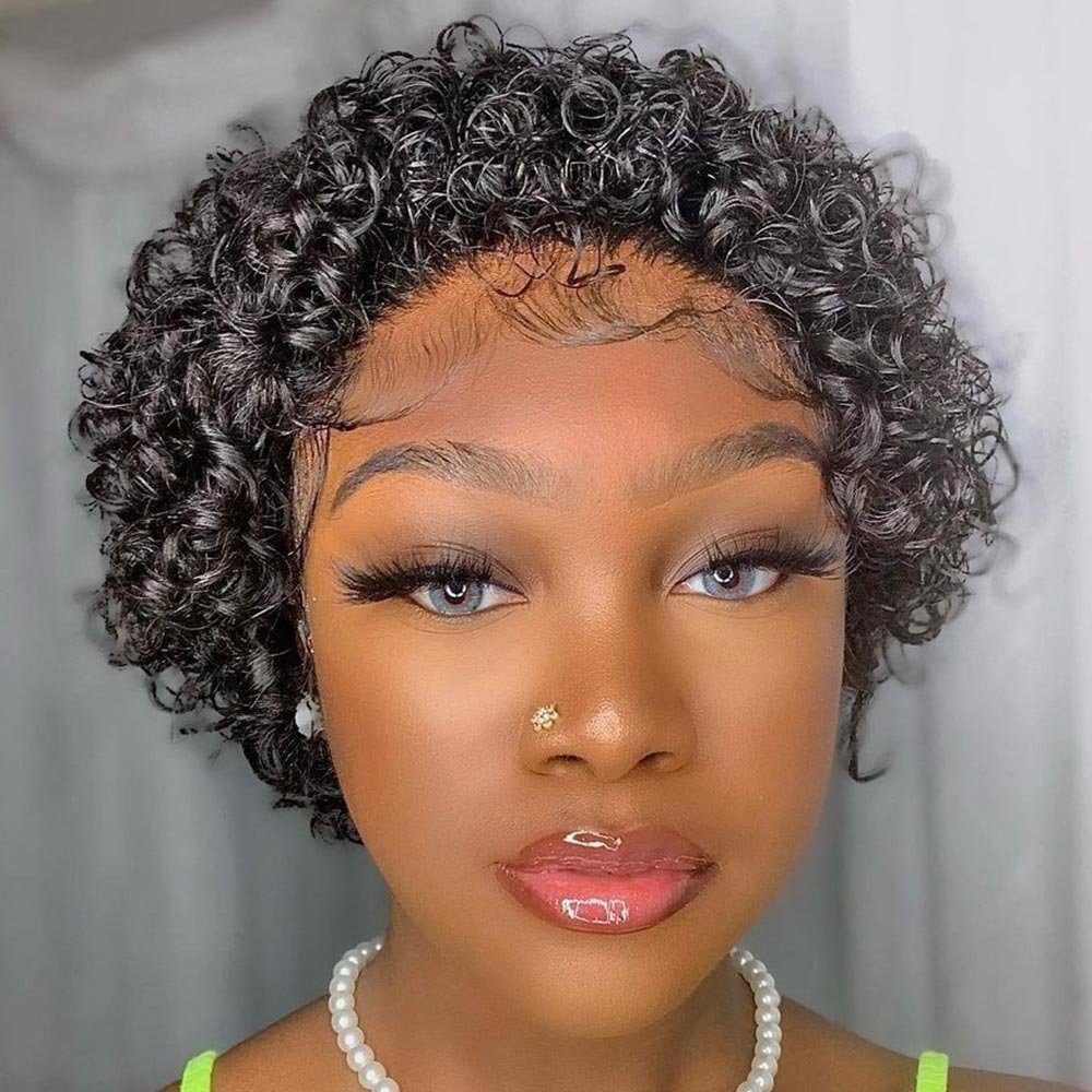 Short Bob Wig Cut Wig Curly  For Women US Mall Lifes