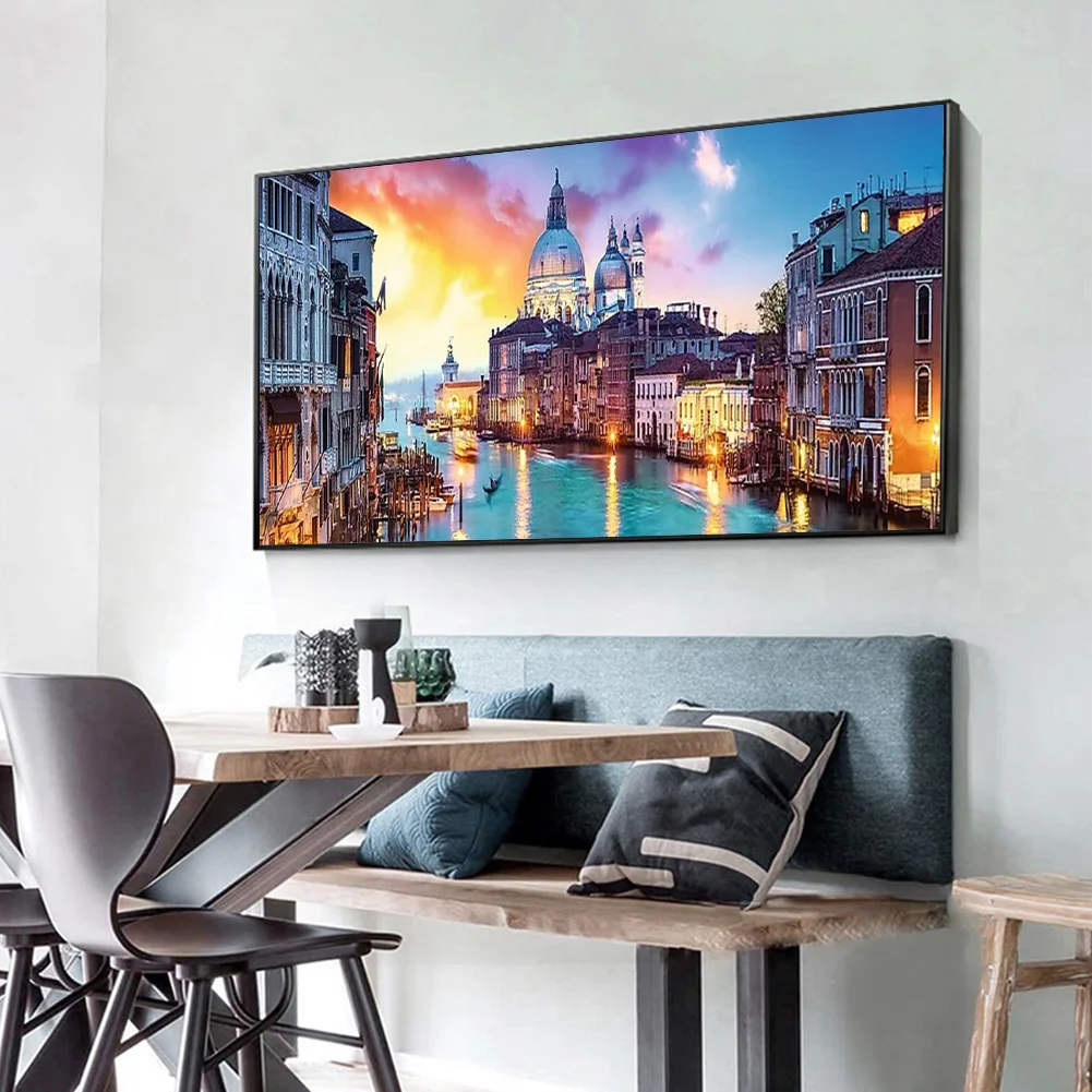 Diamond Painting - Full Round Drill - Evening in Venice(80*30cm)