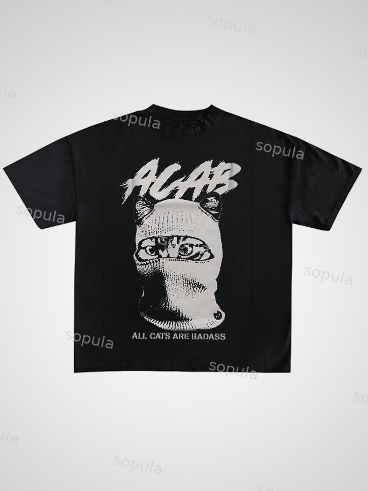Aill Cats Are Badass Tee - Sopula｜Premium Graphic Tees & Graphic Clothing