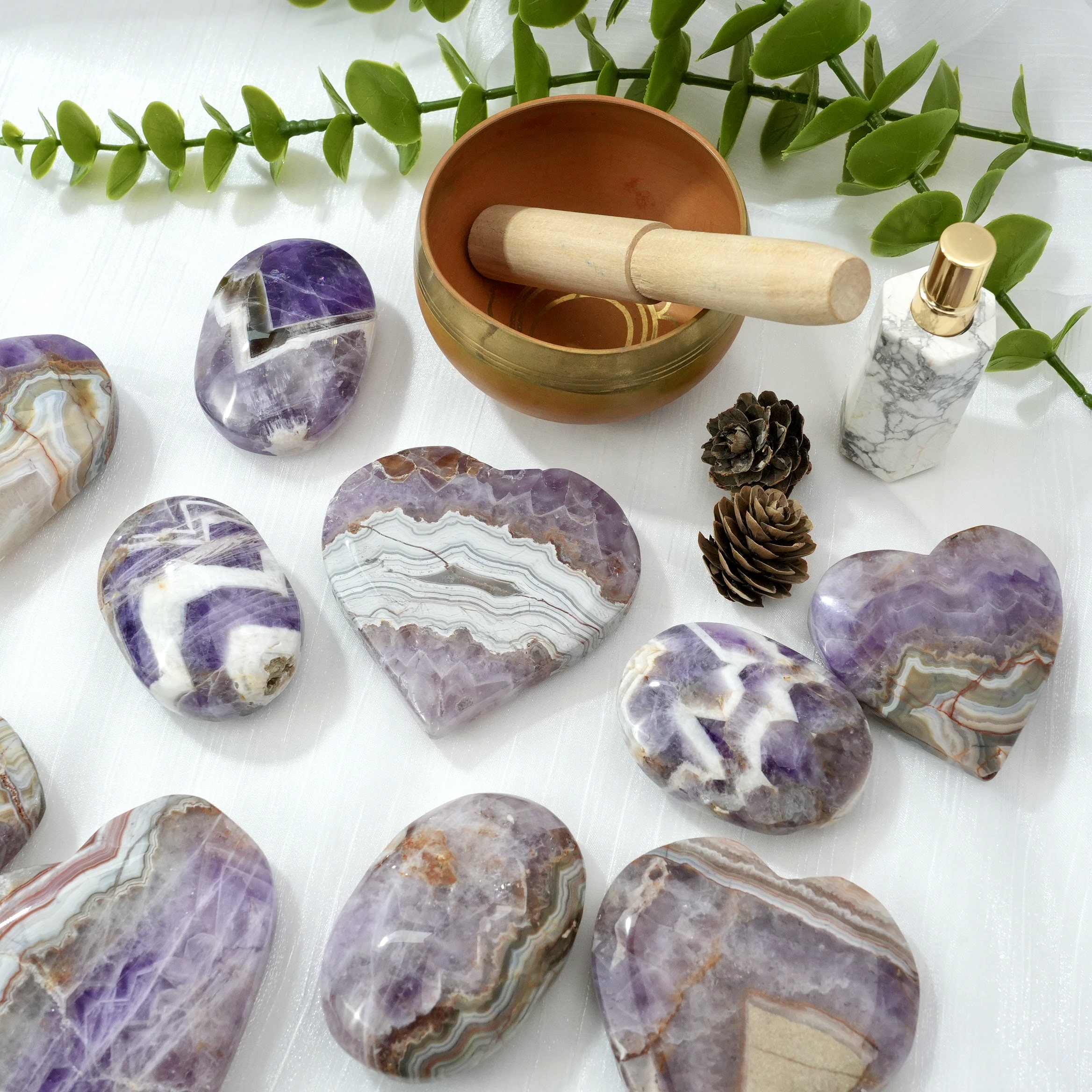 Amethyst Agate Palm Stone