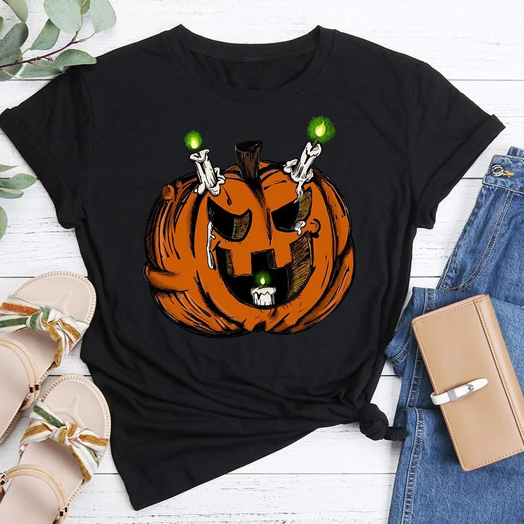 Creepy Halloween pumpkins Active T-shirt Tee -05434