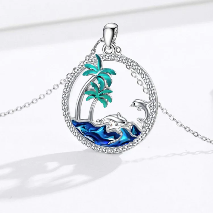 S925 Continue to Stand Tall Palm Tree Necklace