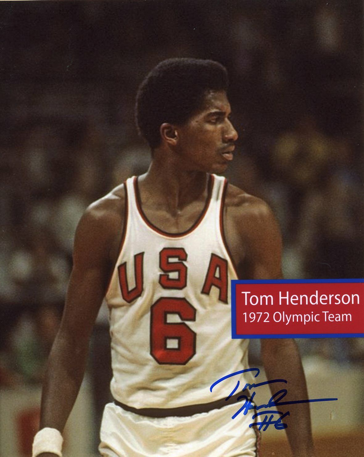 Tom Henderson Autographed 8x10 USA Olympic In Person Munich #10