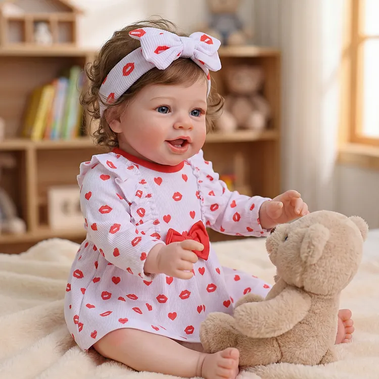 Babeside Smiling Reborn Baby Vead 20" Little Infant Girl Heartwarming Gift Timeless Emotional Moments