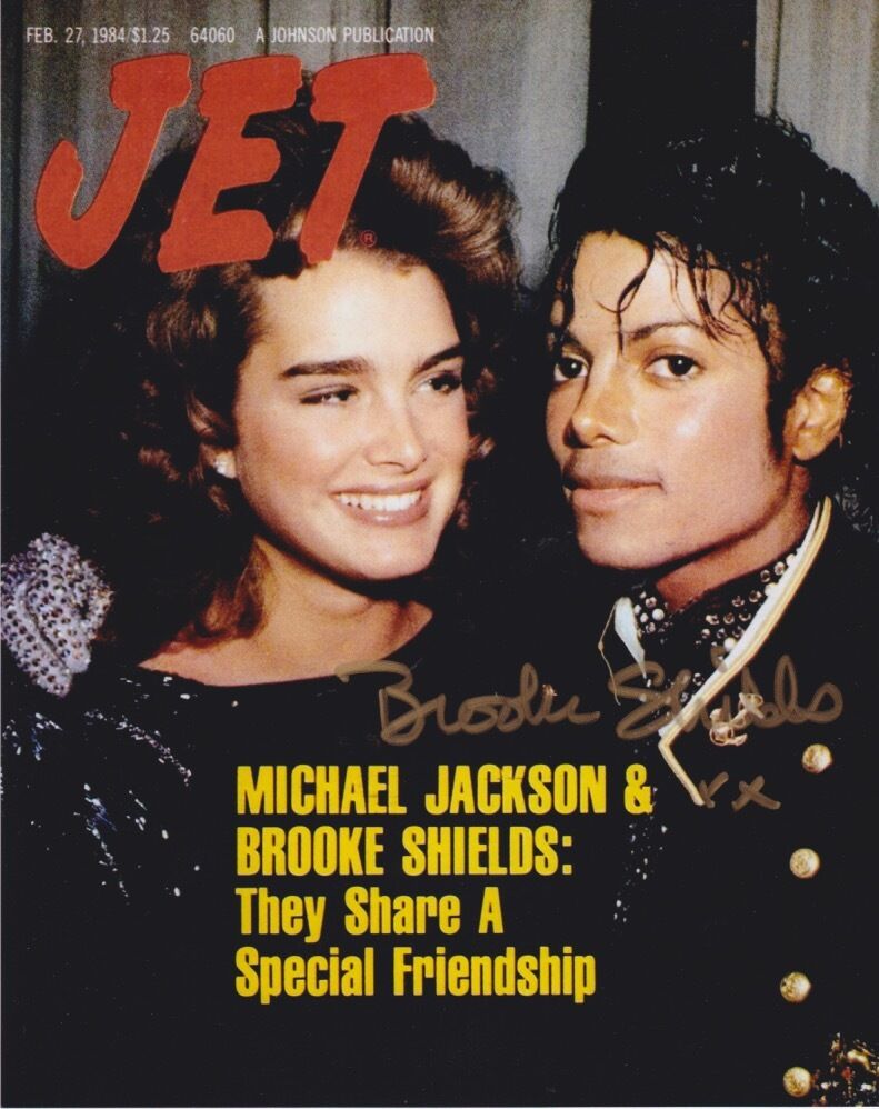 Brooke Shields (with Michael Jackson) signed 8x10 Photo Poster painting