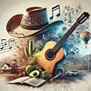 Guitar Hat-11CT Stamped Cross Stitch 50*50cm/19.69*19.69in tapestrymarket