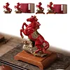 Ceramic horse statue a Chinese feng shui red horse ornament symbolizing good fortune in the Year of