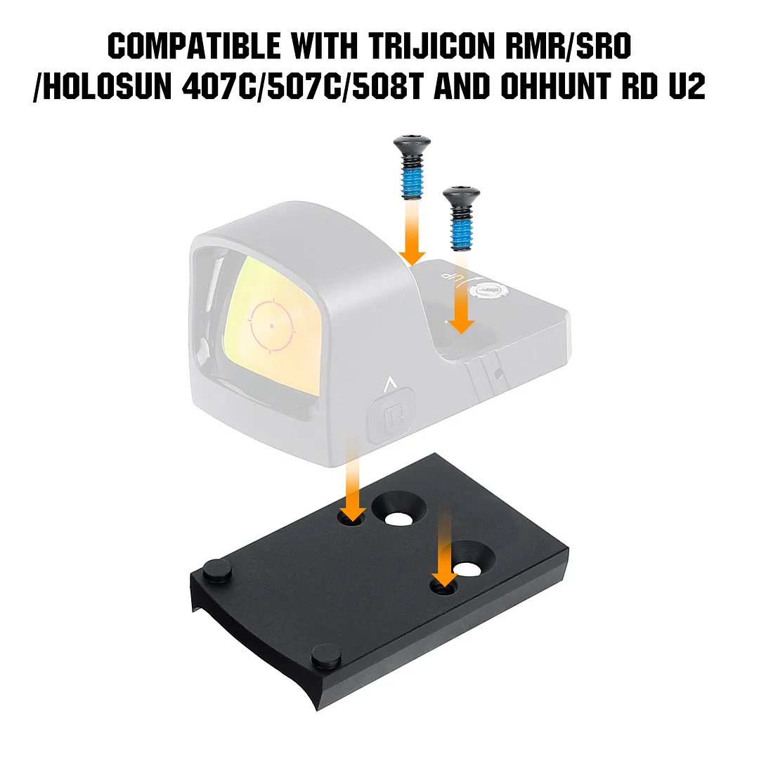 ohhunt® Red Dot Mount for GLock Non MOS Mounting Plate fit 407C 507 508T