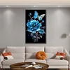 Blue Rose Butterfly-11CT Stamped Cross Stitch 40*65cm