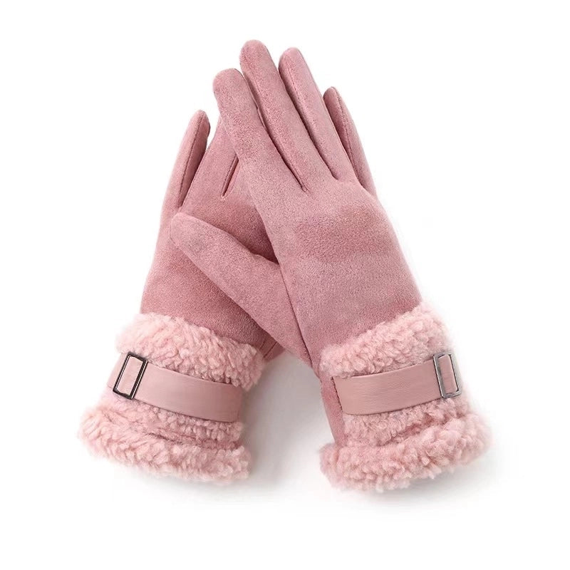 Women’s Lady Minimalist Solid Color Gloves 1 Pair