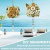 2 pi&egrave;ces de croix et fleurs DIY peinture acrylique en diamant carillon pour adultes peinture 5D en diamant attrape-soleil avec pendentif en cristal double face suspendu diamants peinture artistique cadeau cadeau pour la maison