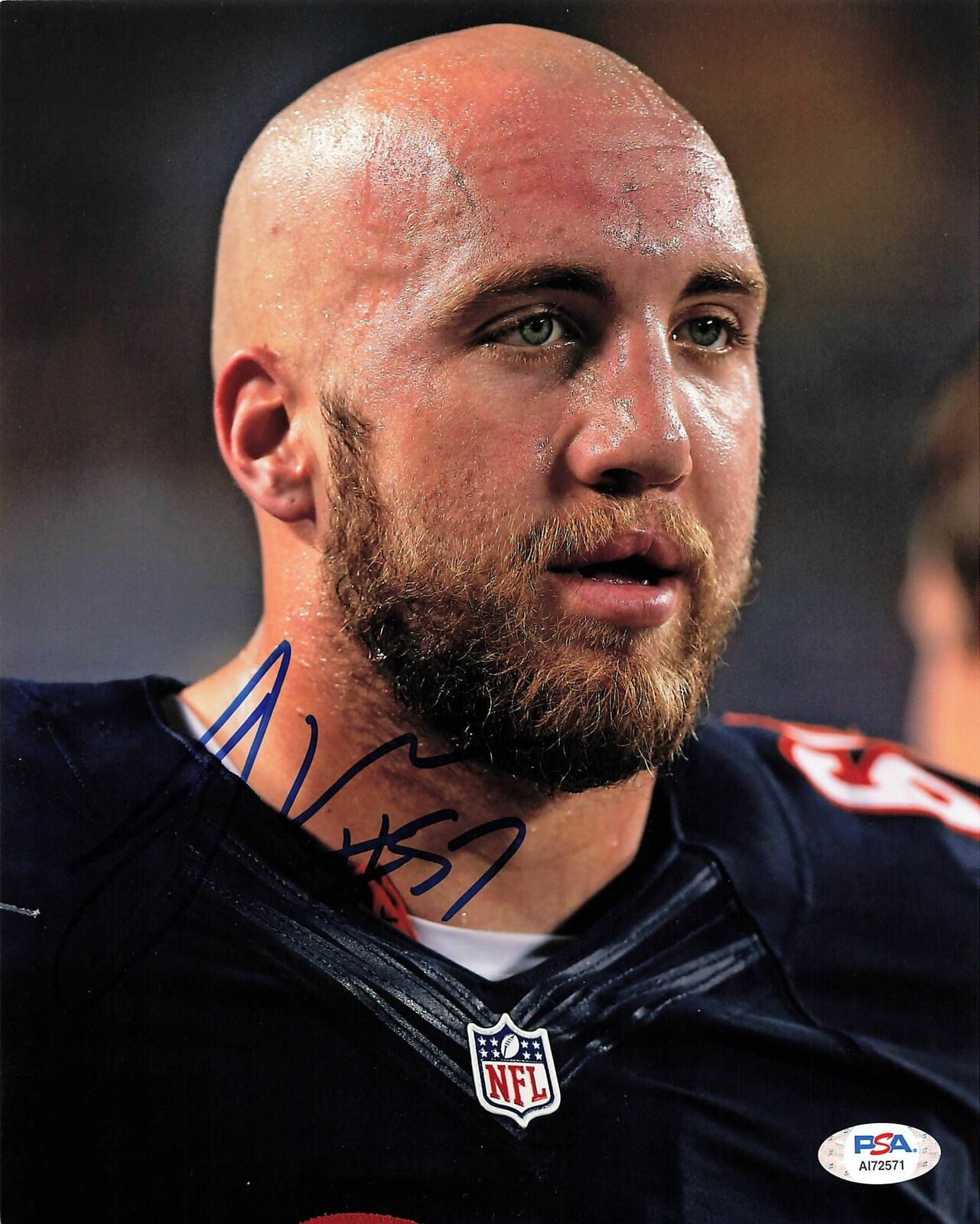 TAYLOR BOGGS Signed 8x10 Photo Poster painting PSA/DNA Chicago Bears Autographed