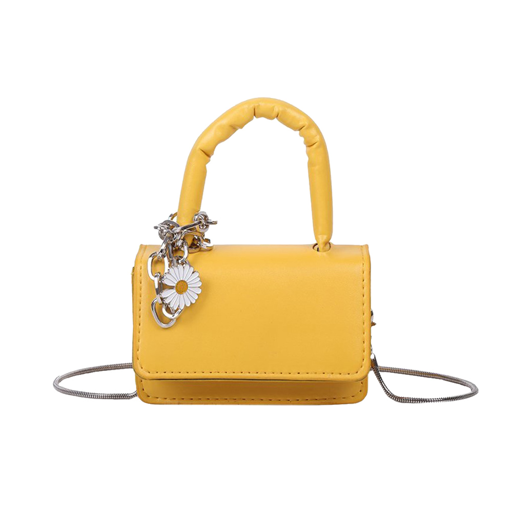 

Women Mini Crossbody Bag Daisy PU Shoulder Portable Totes Handbag -Yellow, 501 Original