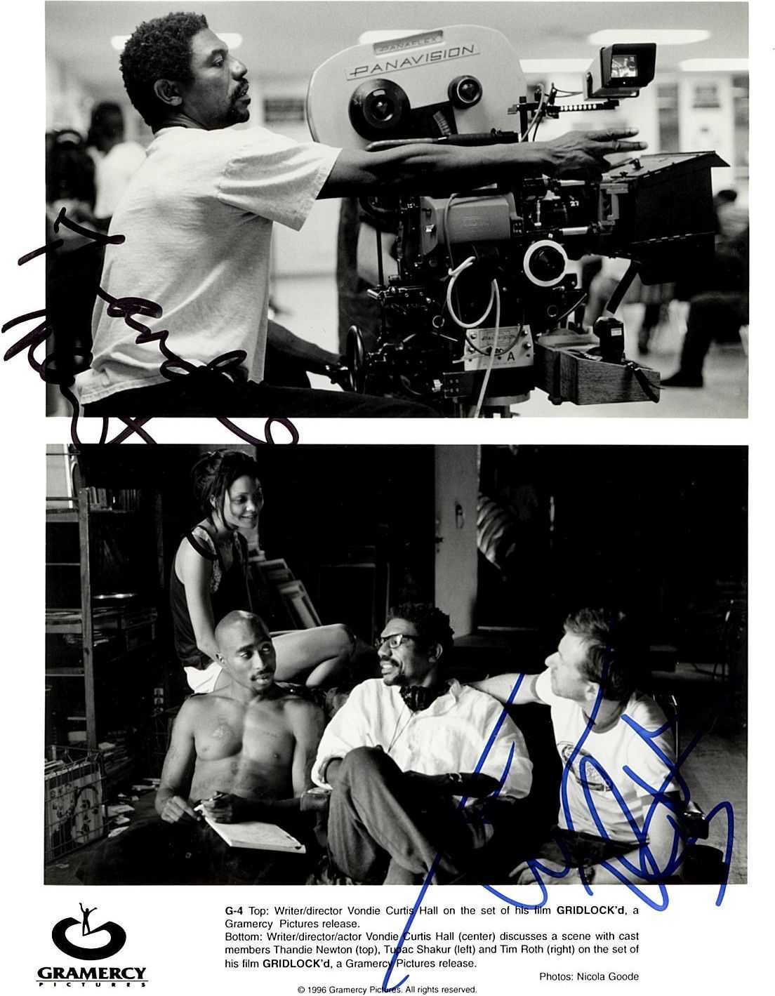 VONDIE CURTIS HALL (DIRECTOR) OF GRIDLOCK'D SIGNED 2 Xs PUBLICITY Photo Poster painting W/COA