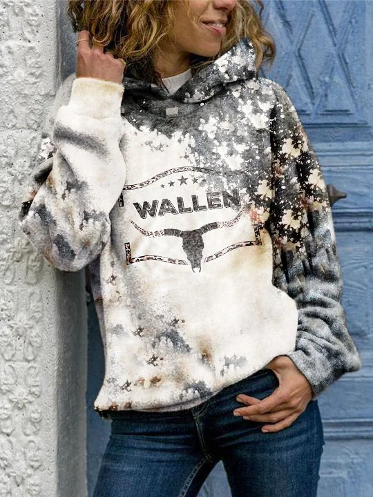 Women's Wallen Dangerous Album Tie Dye Print Casual Hoodie