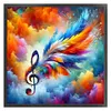Colorful Musical Note Feather-11CT Stamped Cross Stitch 40*40cm/15.75*15.75in tapestrymarket