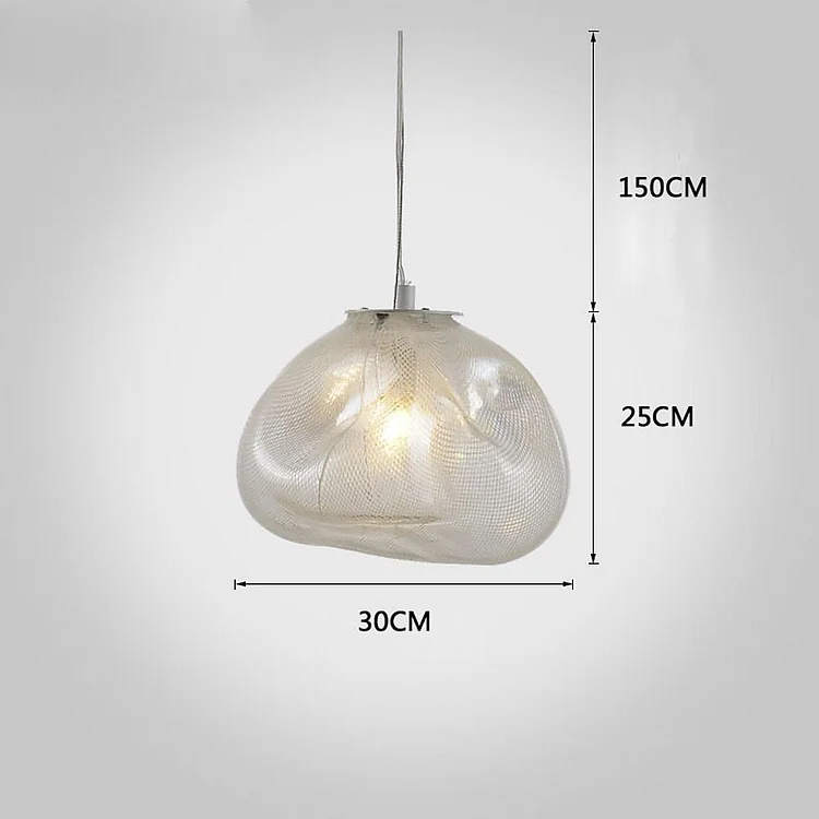 Industrial Metal Glass Bubble Pendant Light Irregular Oval Pendant Lighting - Appledas