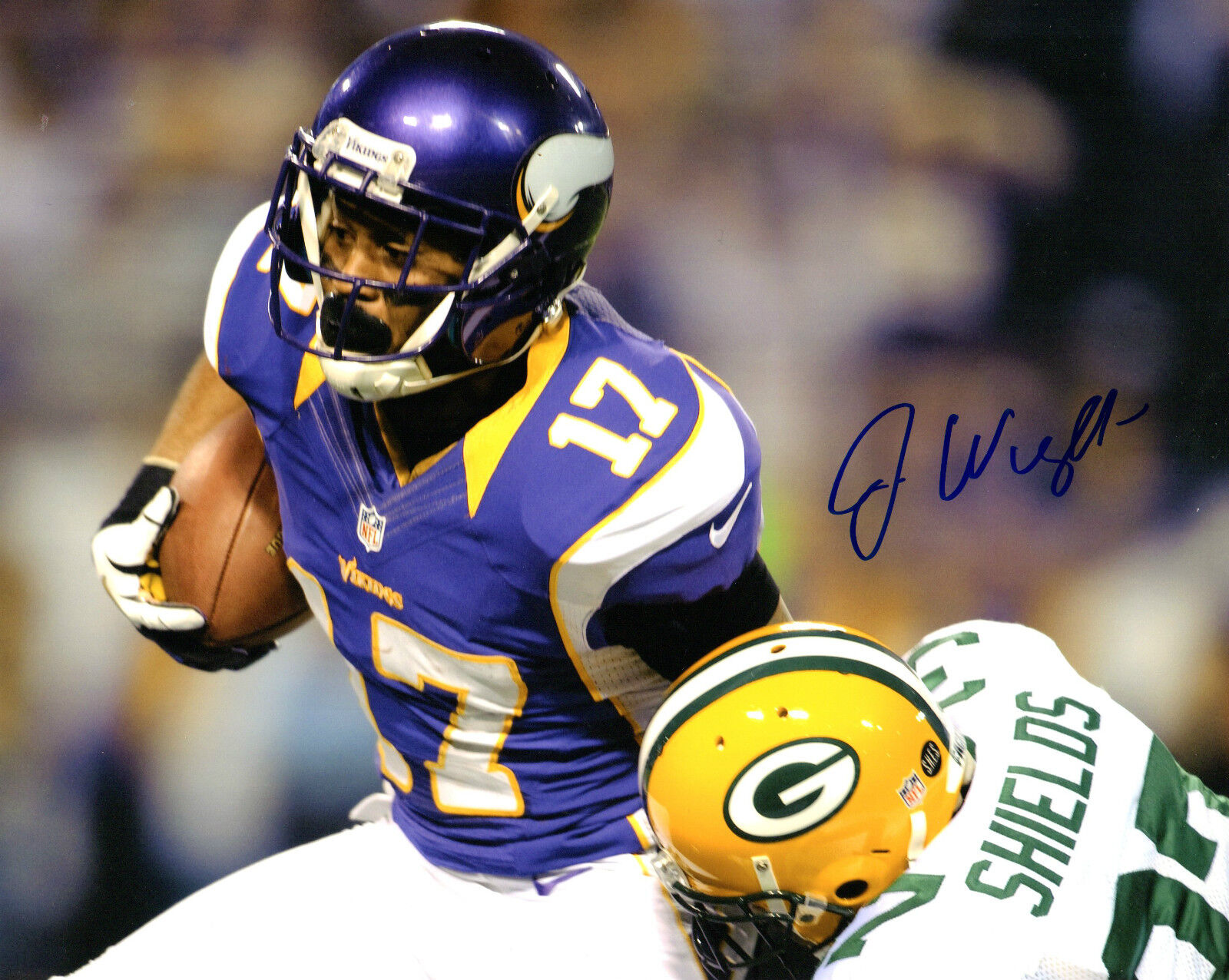 GFA Minnesota Vikings * JARIUS WRIGHT * Signed 8x10 Photo Poster painting J1 COA