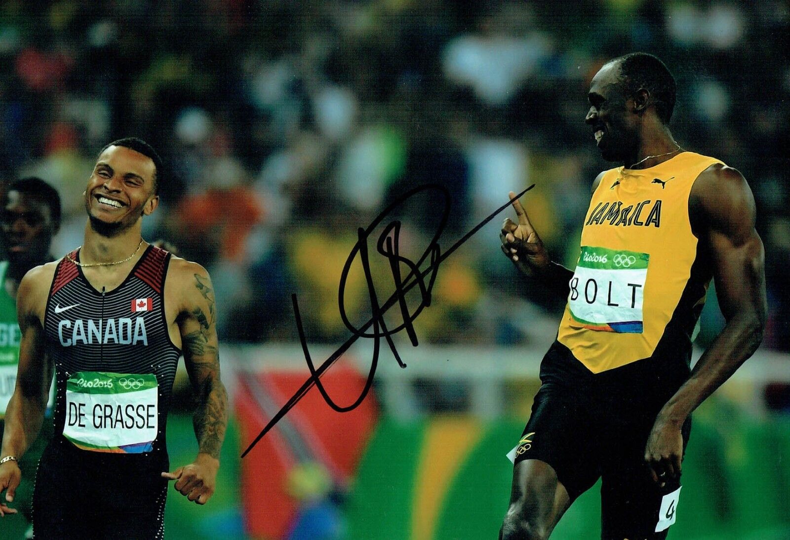 Usain BOLT Rio 2016 Olympic Athlete SIGNED 12x8 Photo Poster painting AFTAL Autograph COA