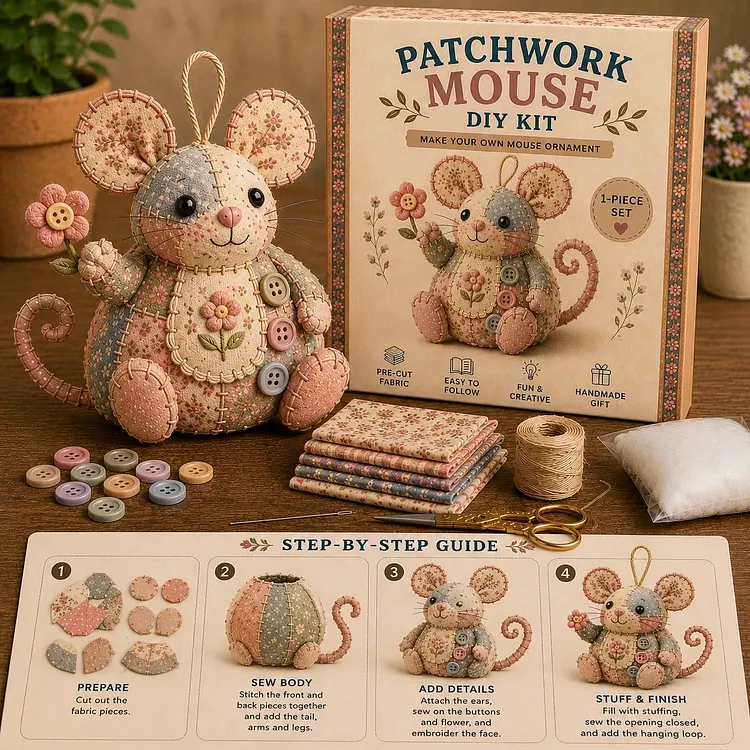 🐮🧵 Store Manager's Pick: $29.99 DIY Patchwork Animal Craft Kit
