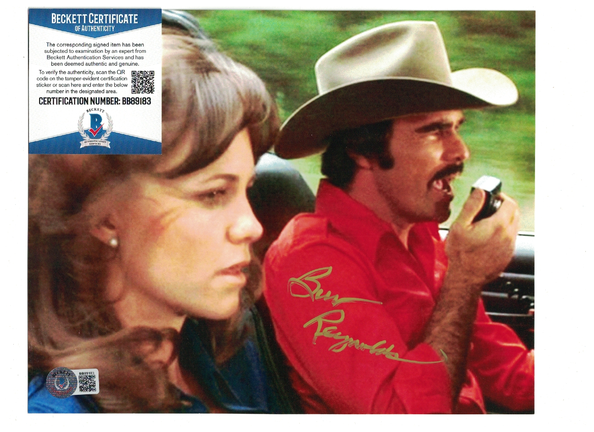 Burt Reynolds Smokey and the Bandit Signed 8x10 Photo Poster painting Beckett Certified FX19