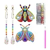 2PCS Insect 5D DIY Diamond Painting Wind Chimes Suncatcher Kit Double Sided Diamond Art Kits Suncatcher with Crystal Pendant for Home Wall Window Decor Adults DIY Art Craft