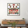 >SALE<Full Embroidery Cotton Thread 11CT Printed Christmas Shop Cross Stitch 50x50cm