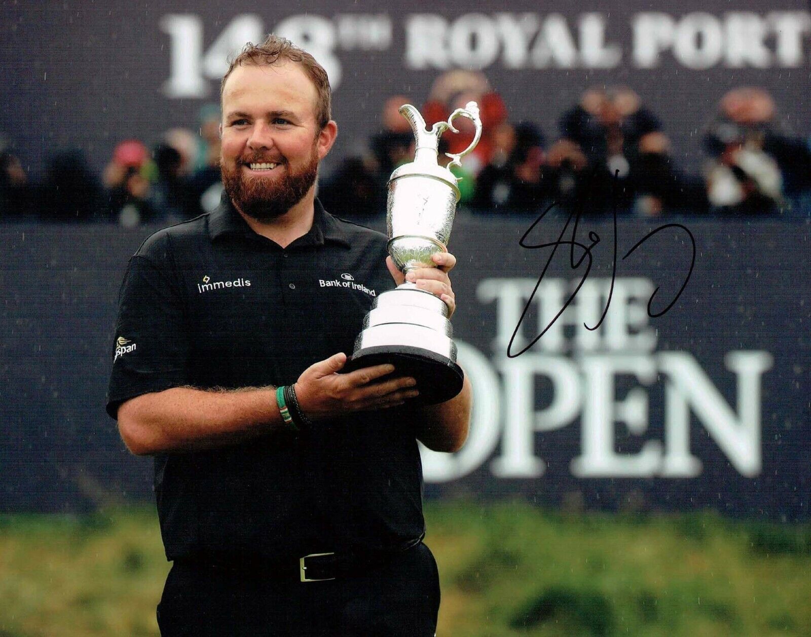 Shane LOWRY SIGNED AUTOGRAPH The Open Portrush Golf 14x11 Photo Poster painting 1 AFTAL COA