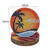 6pcs DIY Anti Slip Coasters Stackable Creative for Tabletop Protection