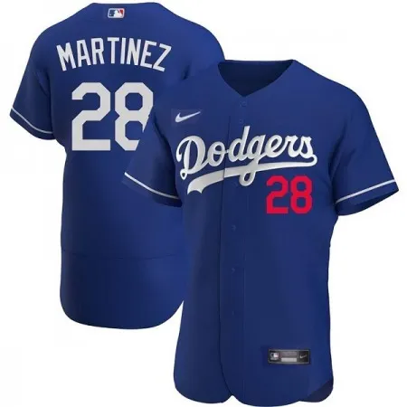 Men's Los Angeles Dodgers #28 J.D. Martinez Blue Flex Base Stitched Baseball Jersey SX1Z